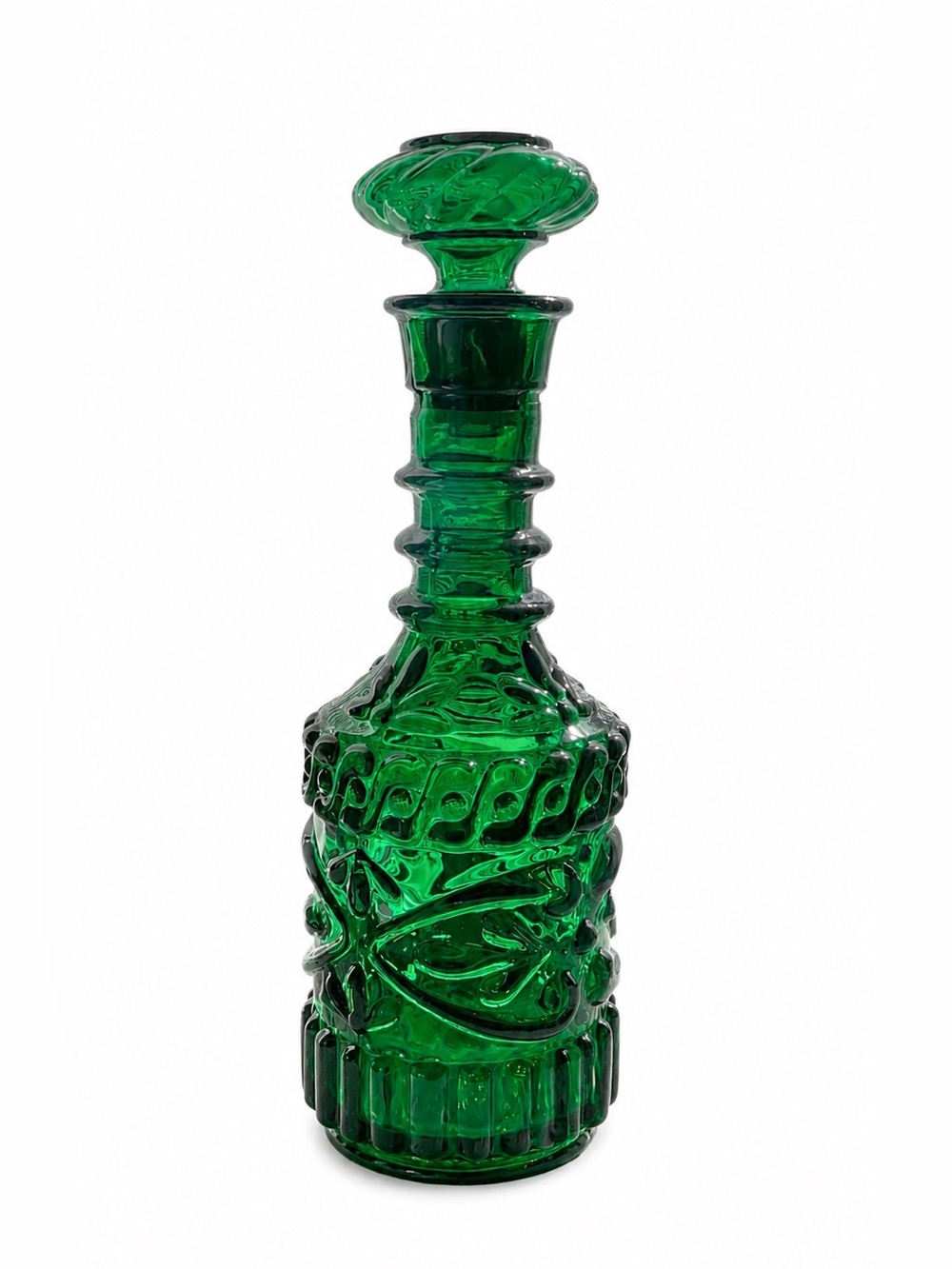 Emerald Green Vintage Kentucky DRB 230 Glass Decanter